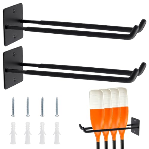 2 PCS Kayak Paddle Holder Wall Mount Holds 6 Paddles - Image 2