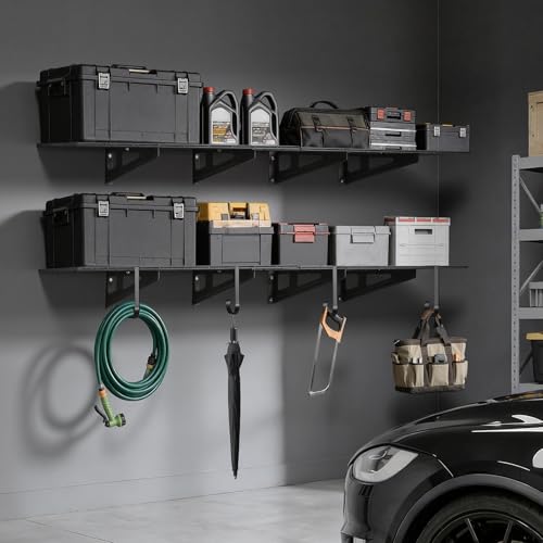 VEVOR 2-Tier Heavy Duty Wall Garage Shelving, 8 Pack 1 x 3 - Image 3