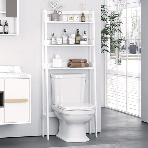 UTEX Over The Toilet Storage Shelf, 3-Tier Bathroom Organizer - Image 3