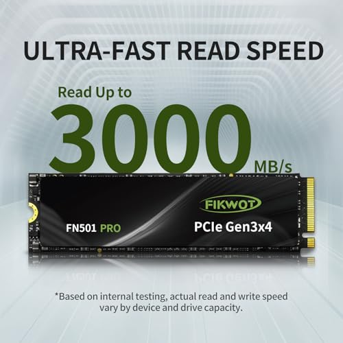 Fikwot FN501 Pro 256GB NVMe SSD - M.2 2280 PCIe Gen3 x4 Internal - Image 3