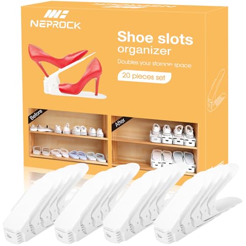 Neprock Shoe Slots Organizer, 20 Pack Adjustable Sho | Storage & Organ - Image 2