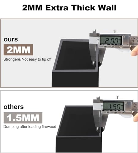 Outdoor Firewood Rack Bracket Kit for 2x4 lumber, Black, 1 Pair - Image 4