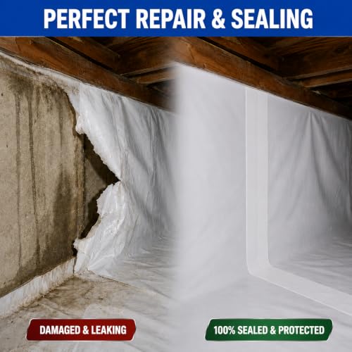 9 Mil Vapor Barrier Tape 4 Inch x 180 Ft Waterproof House Wrap - Image 7