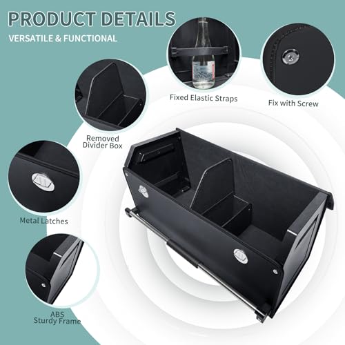 Car Trunk Organizer Leather Car Storage Organizer with Lid - Image 4