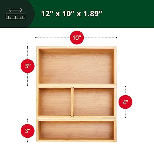 ROYAL CRAFT WOOD Luxury Bamboo Drawer Organizer Stor | All Products - Image 3