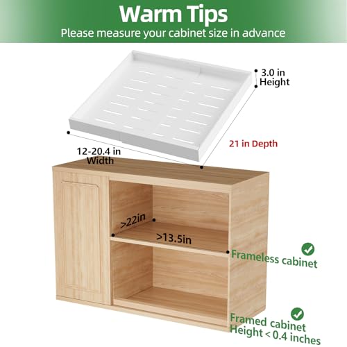 PAKETA 4 Pack Expandable Pull Out Cabinet Organizer,21" Deep - Image 3