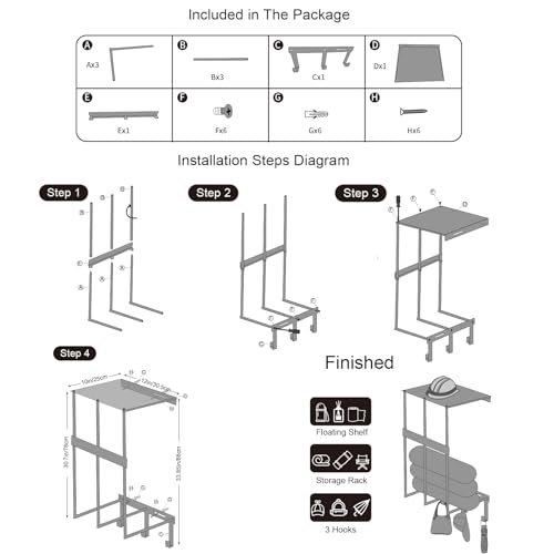 Camping Chair Storage Wall Mount Metal Rack for Garage - Image 7