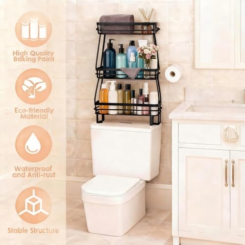 Over The Toilet Storage Rack - Bathroom Organizer Shelf - Image 4