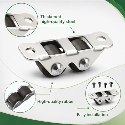 8 Pcs Low Profile Small Casters, 1/2 Inch Small Double Roller - Image 7