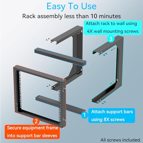 Server Rack Wall Mount 9U with Swing Open, Wall Moun | All Products - Image 4