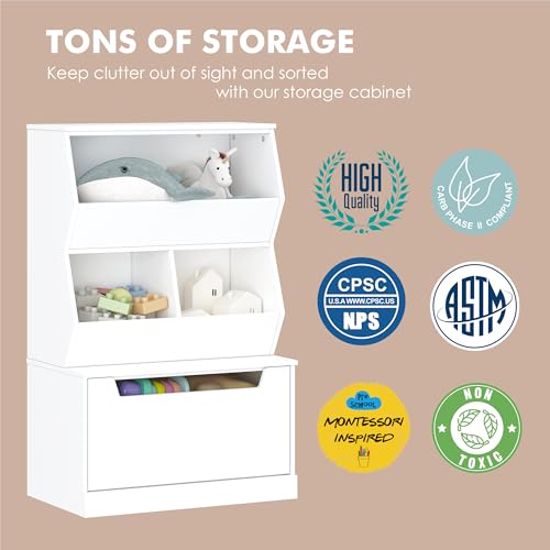 UTEX Slanted Kids Toy Storage Organizer, Children Storage - Image 6