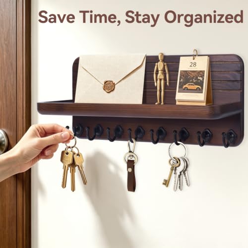 Key Holder for Wall, Mail Organizer Wall Mount with 8 - Image 4