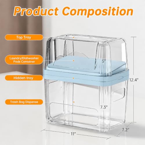 2-in-1 Trash Bag Holder Laundry & Dishwasher Pods - Image 4