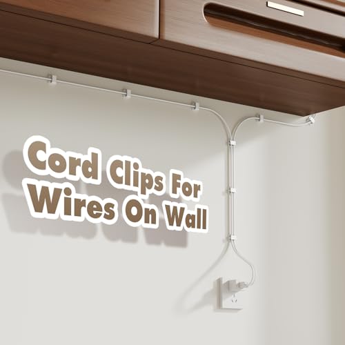 50Pcs Small White Adhesive Cable Clips, Wall Cable Clips - Image 4