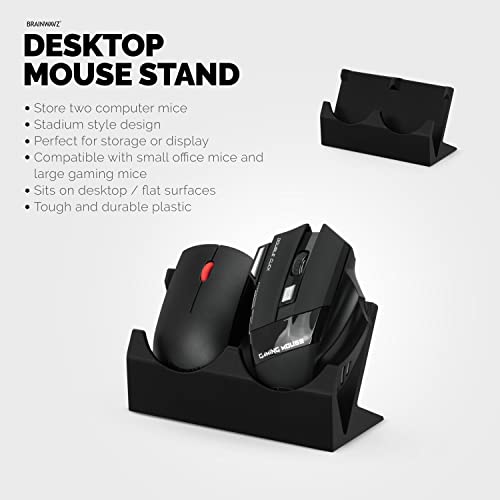 BRAINWAVZ Desktop Dual PC Mouse Stand Holder, Suitab | All Products - Image 5