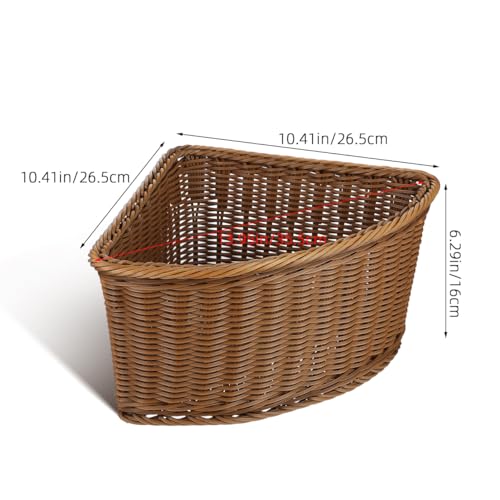 VOSAREA Corner Storage Basket Triangle Basket Woven Organizer - Image 3
