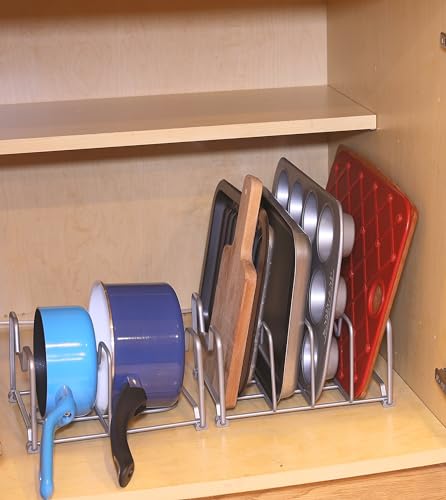 Simple Houseware 2-Pack Kitchen Pan Pot Lid Organizer Rack - Image 6