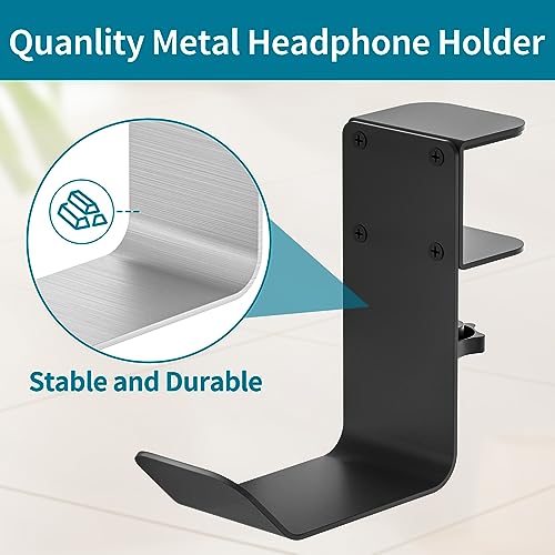 Clamp-On Under Desk Headphone Holder/Backpack Hook/PC - Image 6
