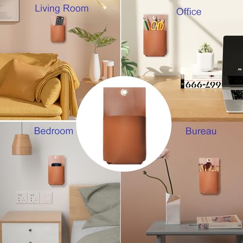 2 pcs Leather Wall-Mounted Hanging Bag Organizer, Soft Leather - Image 7