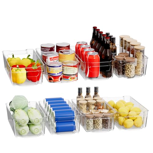 Clear Fridge Organizer, Refrigerator Organizer Bins with Handle - Image 2