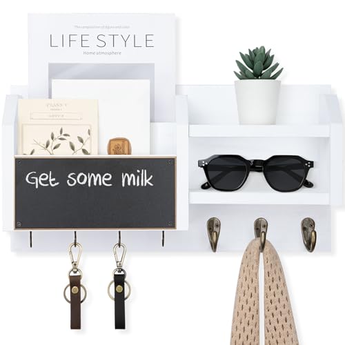 Lwenki Mail and Key Holder – Wall Mount Key Hanger with Shelf - Image 8
