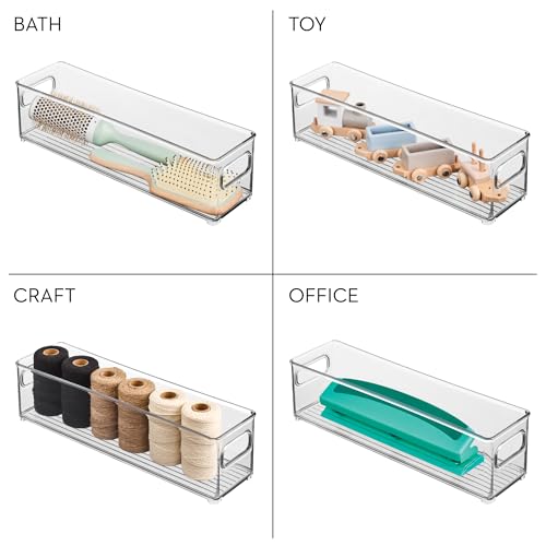 iDesign Stackable Fridge Bin with Handles, Set of 2, Clear - Image 8
