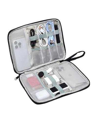 Electronics Travel Organizer Case for Chargers and Cords Black - Image 2