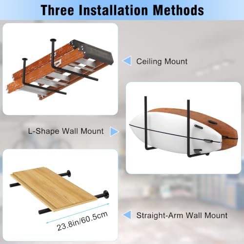 Surfboard Wall Mount or Ceiling Rack, Heavy-Duty Garage - Image 6