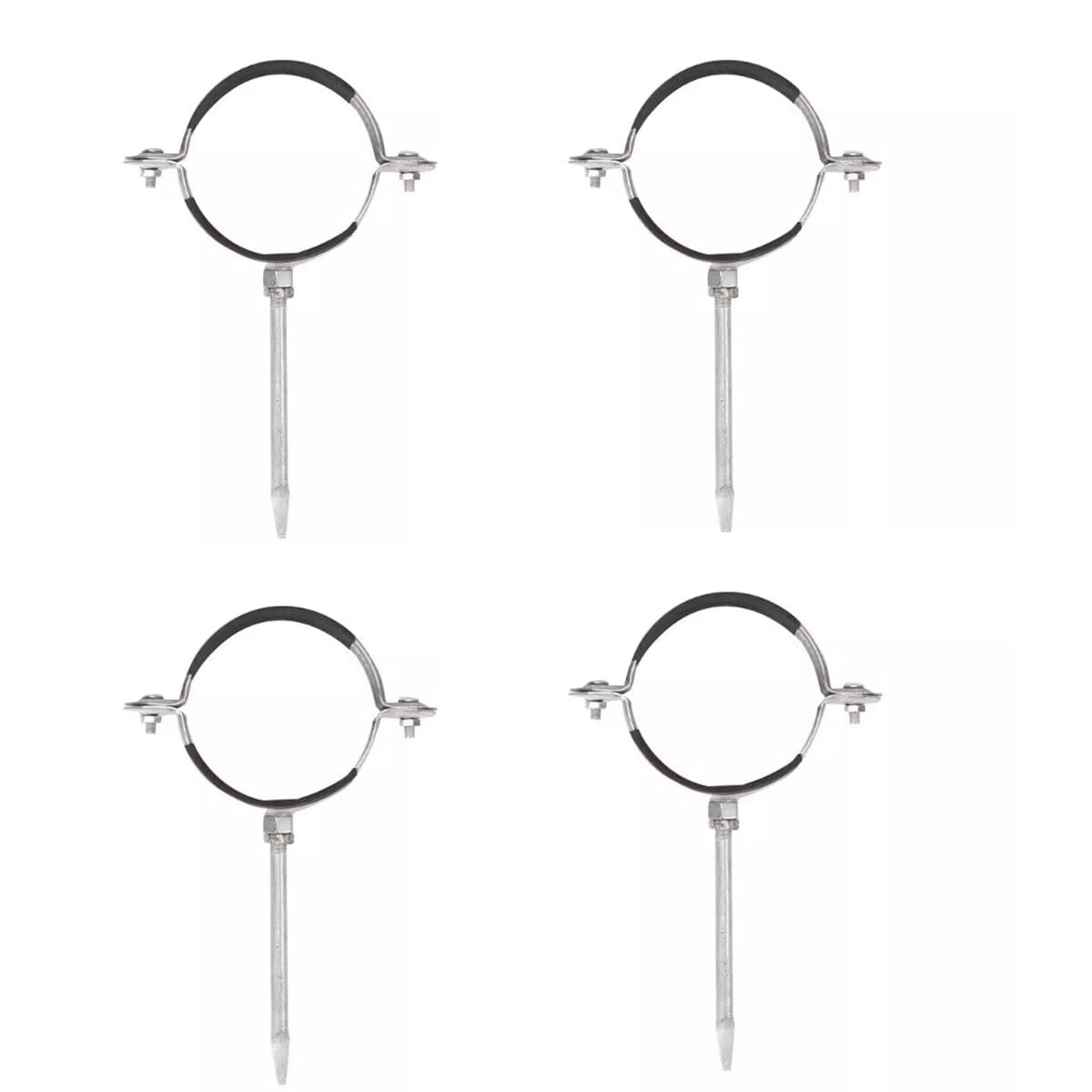 4 Pack DN110 (4.33") Black Heavy Duty Downspout Bracket - Image 1