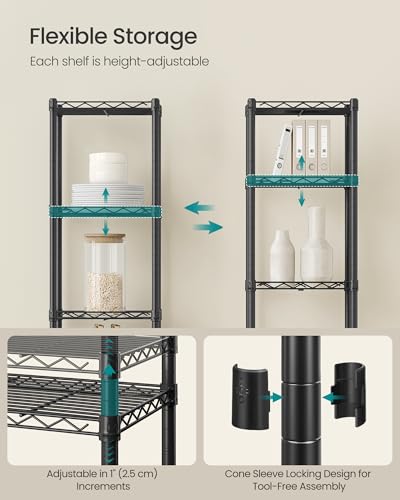 SONGMICS 5-Tier Bathroom Shelf, Storage Rack for Small Space - Image 6