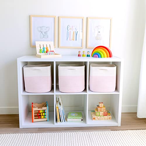 Storage Cubes 11 Inch Cotton Rope Woven Baskets | Home Organization - Image 3