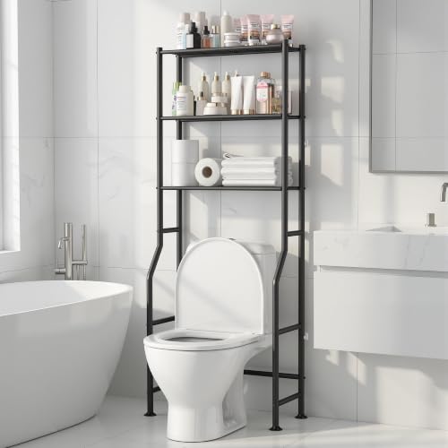 Livilord 3-Tier Over Toilet Storage Rack, Anti-Wobble, Black - Image 2