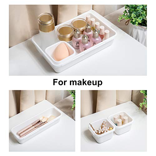 BYCY 18 Pcs White Drawer Organizers Trays Set Drawer Dividers - Image 7