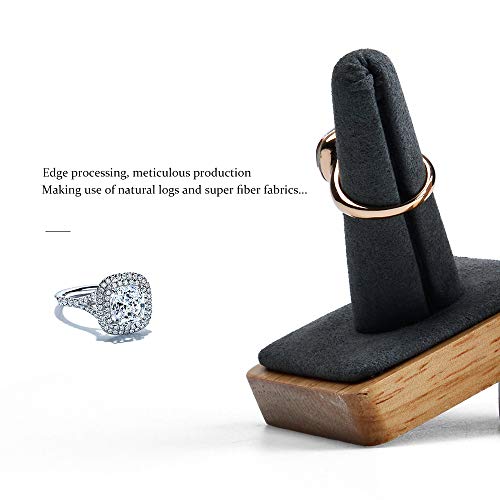 Oirlv Single Finger Wooden Ring Display Stand Jewelry Showcase - Image 6