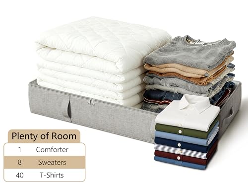 2-Pack Under Bed Storage Containers, 6 Inches Tall Clothes - Image 8