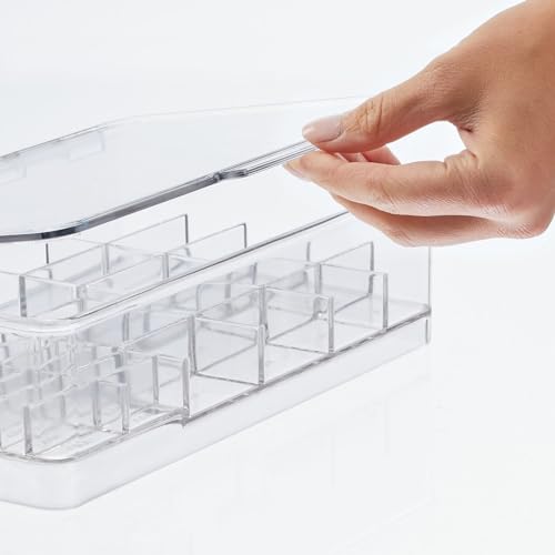 mDesign Plastic Large Stackable Divided Battery Storage - Image 7