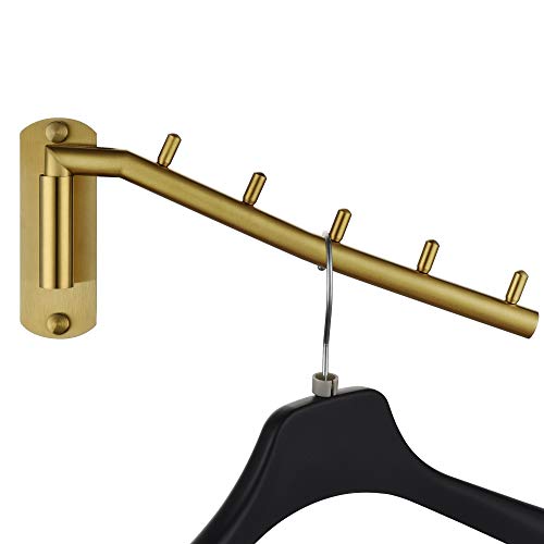JQK Folding Clothes Hanger Rack, Stainless Steel Swing Arm - Image 2