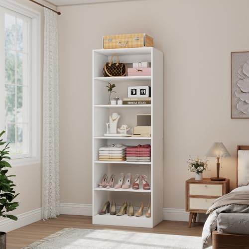 Closet System with 6 Shelves, 2-5FT Closet Organizer System Extra - Image 2