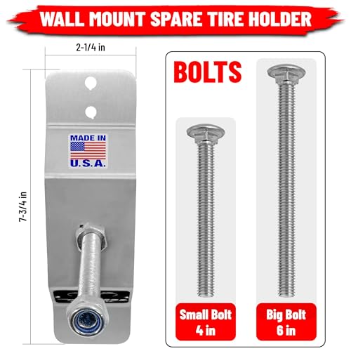 Pit Posse 802 Spare Tire Carrier Wall Mount Bracket - Image 3