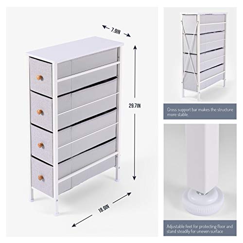 ROMOON Narrow Closet Organizer, 4 Drawer Fabric Storage Bins - Image 4