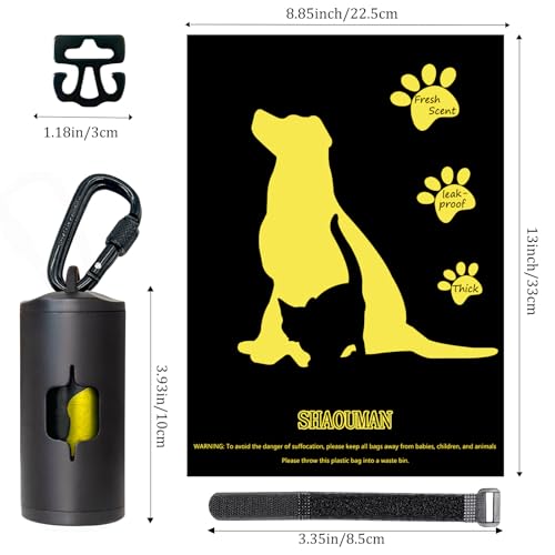 Metal Dog Poop Bag Holder 2-Pack w/Leash Clip|Durable | Pet Essentials - Image 5