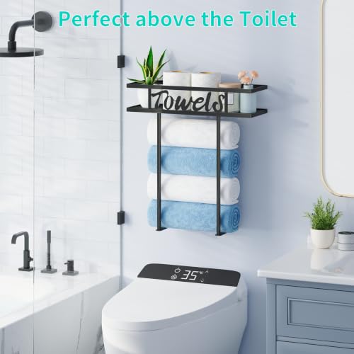 HapiRm Rolled Towel Racks for Bathroom - Towel Storage - Image 7