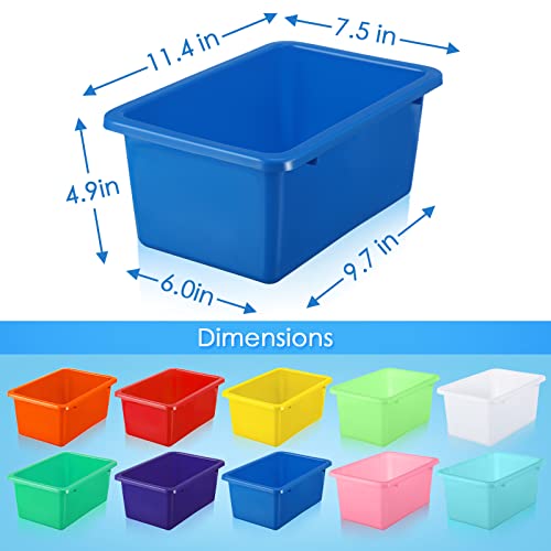 Tuanse 10 Pcs Plastic Cubby Storage Bins Toy Storage Bins - Image 5