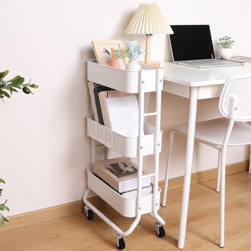 MAX Houser Slim 3-Tier Rolling Utility Cart with Ext | Pull Out Organi - Image 5