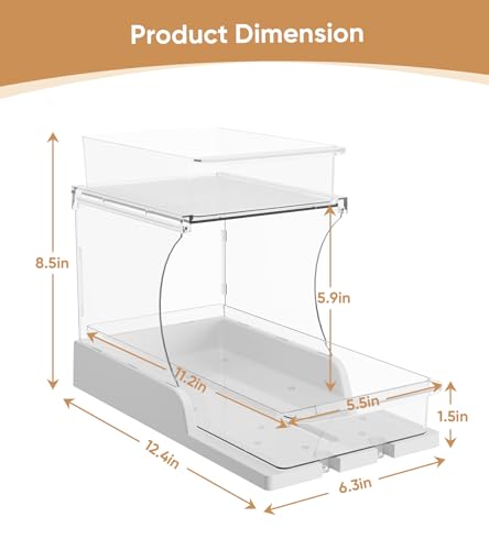 YICHE 2 Tier Multi-Purpose Office Sliding Organizer Shelf - Image 5