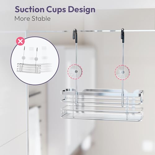 SWTYMIKI Shower Caddy Hanging Organizer - Over the Door Shower - Image 8