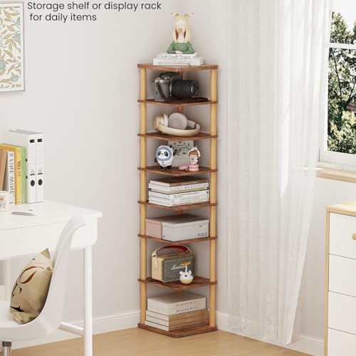 8 Tiers Vertical Shoe Rack, Tall Narrow Shoe Tower - Image 7