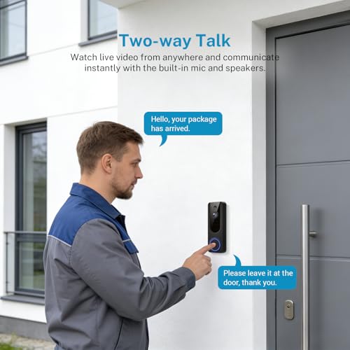 1080P Video Doorbell Camera Wireless, Battery Powered - Image 7