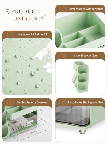 Large Makeup Organizer Countertop for Vanity Skincare Organizers - Image 3