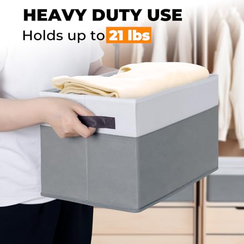 Large Closet Storage Baskets Bins with Lids 4 Pack | Home Organization - Image 6